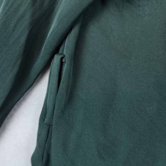 Quince Washable Stretch Silk Shirt Dress Forest Green Womens XL Long Sleeves - Picture 5 of 10